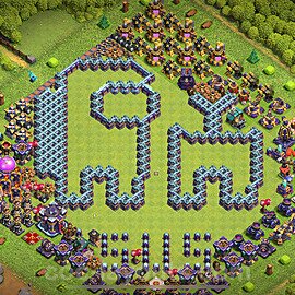 TH15 Funny Troll Base Plan with Link, Copy Town Hall 15 Art Design 2024, #21