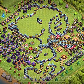 TH15 Funny Troll Base Plan with Link, Copy Town Hall 15 Art Design 2024, #25