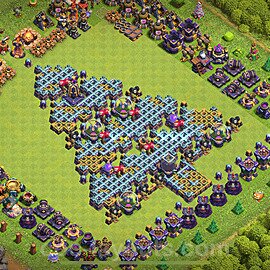 TH15 Funny Troll Base Plan with Link, Copy Town Hall 15 Art Design 2024, #28