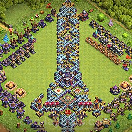 TH15 Funny Troll Base Plan with Link, Copy Town Hall 15 Art Design 2024, #29
