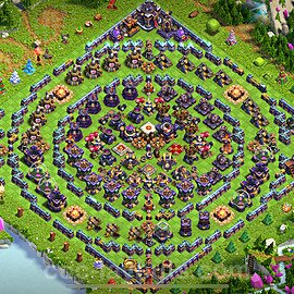 TH15 Funny Troll Base Plan with Link, Copy Town Hall 15 Art Design 2022, #3