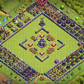 TH15 Funny Troll Base Plan with Link, Copy Town Hall 15 Art Design 2024, #30