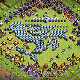 Die Troll Funny Base RH15 + Link 2025 - COC Rathaus Level 15 Art Base - #35