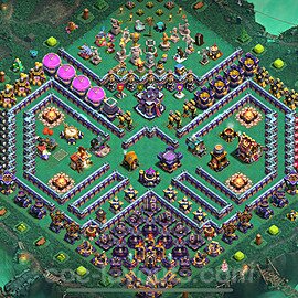 Die Troll Funny Base RH15 + Link 2025 - COC Rathaus Level 15 Art Base - #36