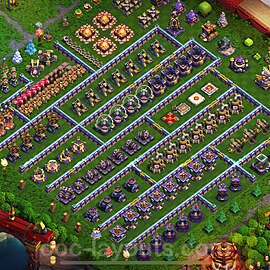 TH15 Funny Troll Base Plan with Link, Copy Town Hall 15 Art Design 2023, #7