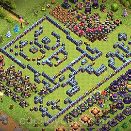 TH15 Funny Troll Base Plan with Link, Copy Town Hall 15 Art Design 2023, #9