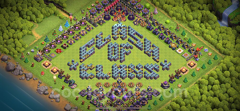 TH15 Funny Troll Base Plan with Link, Copy Town Hall 15 Art Design 2023, #19