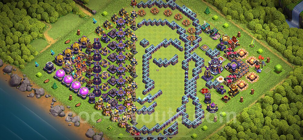 Troll Funny Diseño de aldea Ayuntamiento 15 Copiar - COC TH15 Perfecta Art Distribucion 2024 + Enlace - #22