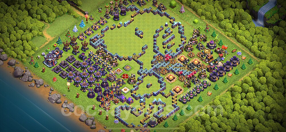 TH15 Funny Troll Base Plan with Link, Copy Town Hall 15 Art Design 2024, #25