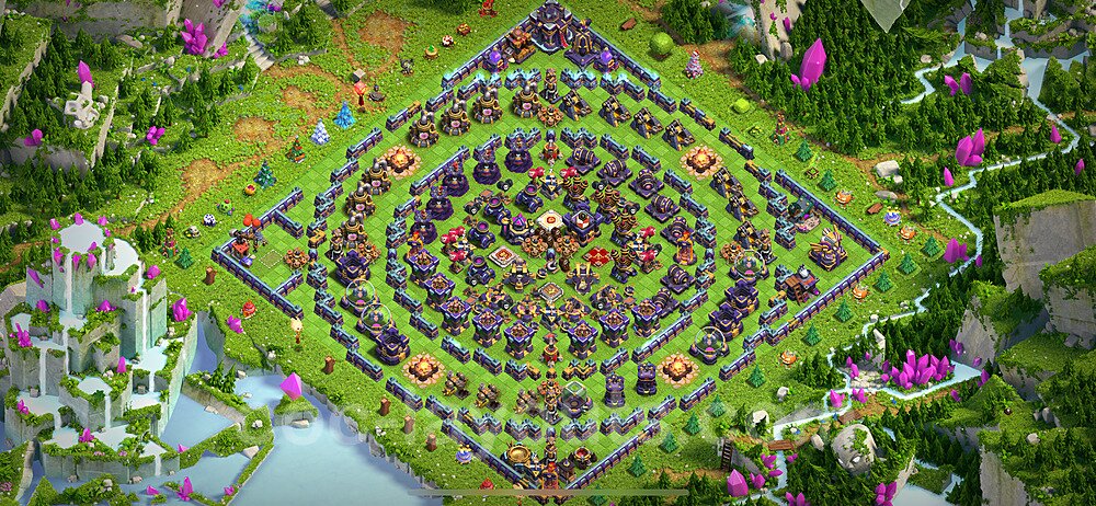 TH15 Funny Troll Base Plan with Link, Copy Town Hall 15 Art Design 2022, #3