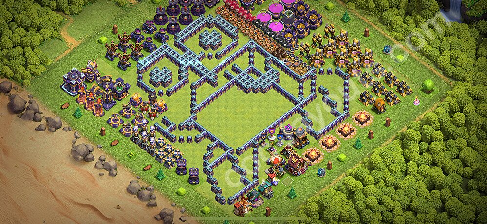 Ustawienie baza Troll Funny TH15 z linkiem - Ratusz poziom 15 - COC 2026 - #34