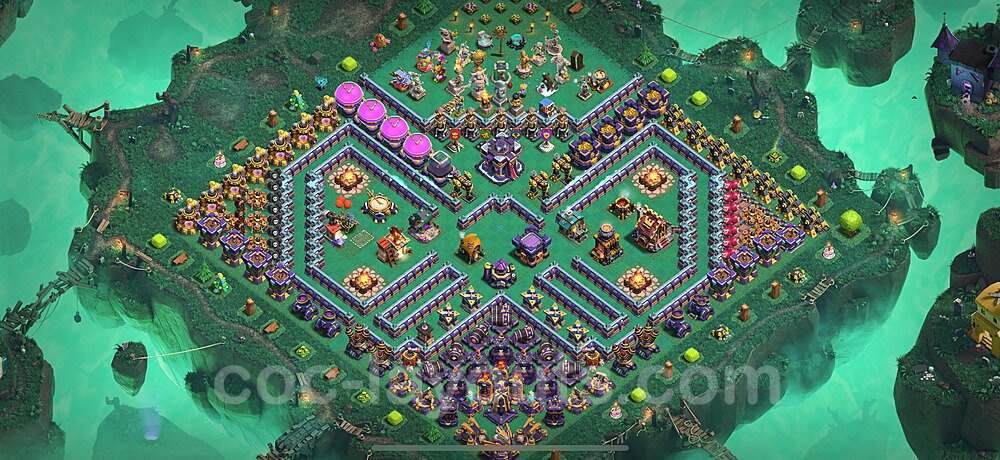 Die Troll Funny Base RH15 + Link 2025 - COC Rathaus Level 15 Art Base - #36