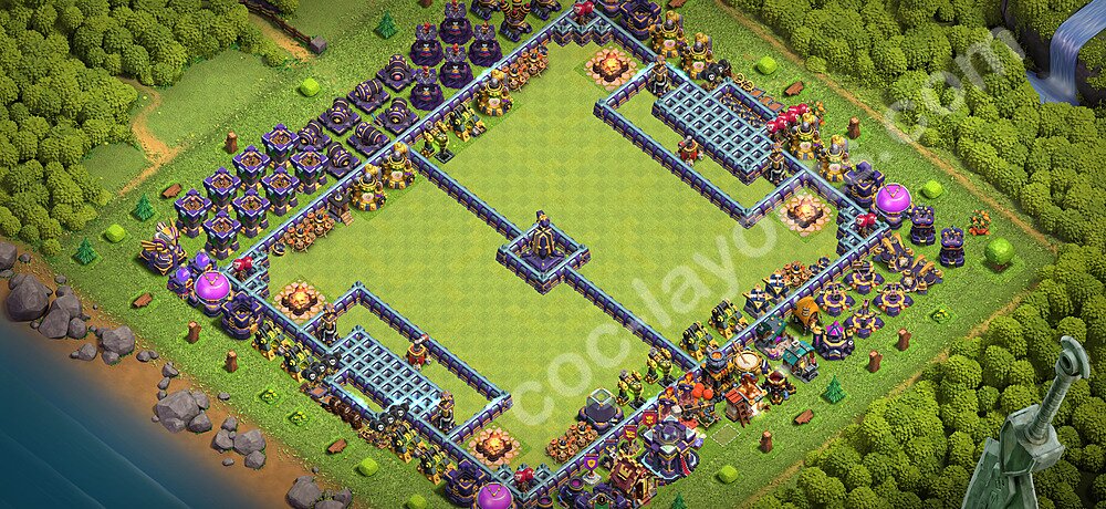 TH15 Funny Troll Base Plan with Link, Copy Town Hall 15 Art Design 2026, #40