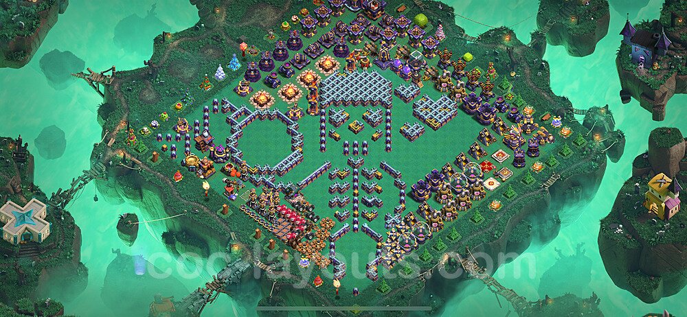 TH15 Funny Troll Base Plan with Link, Copy Town Hall 15 Art Design 2022, #5