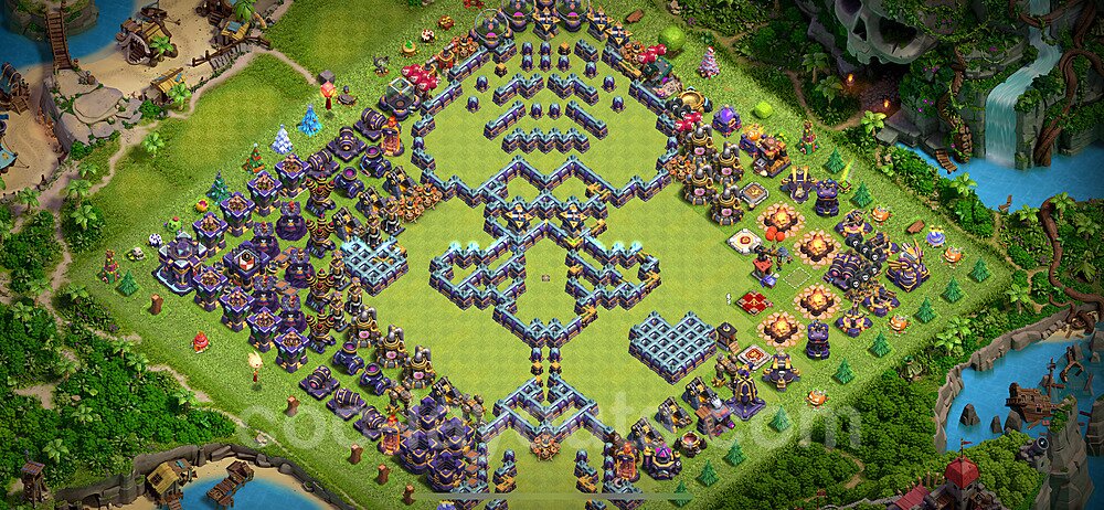 TH15 Funny Troll Base Plan with Link, Copy Town Hall 15 Art Design 2023, #8