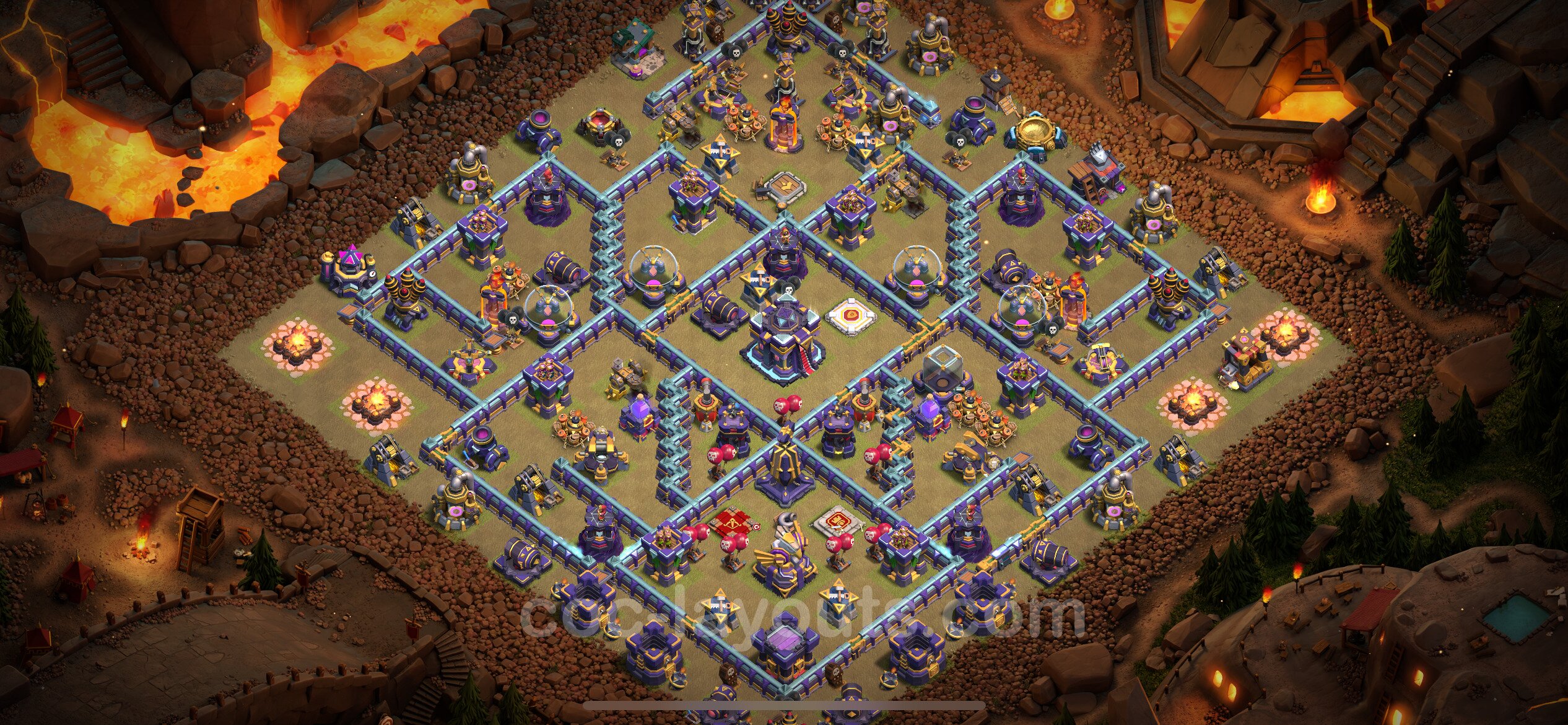 Die Anti 3 Sterne War Base RH15 Link COC Kriegsbase Rathaus Level 