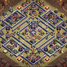 Diseño de aldea para Guerra Anti 3 Estrellas Ayuntamiento 15 Copiar, Anti Todo - COC TH15 Perfecta Distribucion 2025 + Enlace - #126