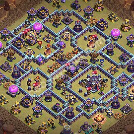 TH15 Anti 3 Stars CWL War Base Plan with Link, Anti Air / Electro Dragon, Copy Town Hall 15 Design 2026, #135