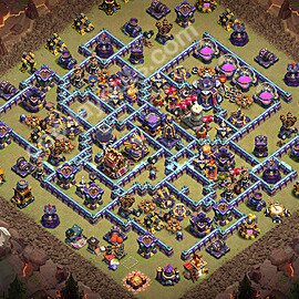 Diseño de aldea para Guerra Anti 3 Estrellas Ayuntamiento 15 Copiar, Anti Todo - COC TH15 Perfecta Distribucion 2026 + Enlace - #141
