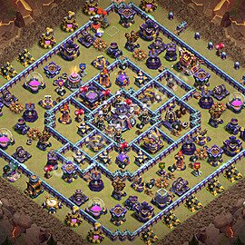 Diseño de aldea para Guerra Anti 2 Estrellas Ayuntamiento 15 Copiar, Anti Aire / Electro Dragón - COC TH15 Perfecta Distribucion 2026 + Enlace - #142