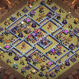 TH15 Anti 3 Stars CWL War Base Plan with Link, Anti Air / Electro Dragon, Copy Town Hall 15 Design 2026, #149