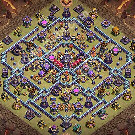 TH15 Anti 3 Stars CWL War Base Plan with Link, Copy Town Hall 15 Design 2026, #152