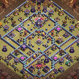 Top Anti 2 Etoiles Base de Guerre HDV 15 + Lien (Link) 2026 gdc - Hôtel de Ville 15 Base Copier - #158