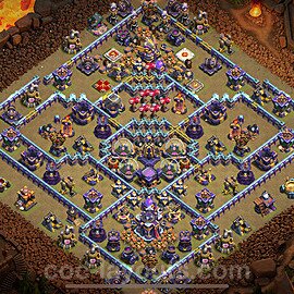 TH15 Anti 3 Stars CWL War Base Plan with Link, Hybrid, Copy Town Hall 15 Design 2023, #31