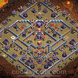 Die Anti 2 Sterne Clan War Base RH15 + Link, Anti Alles 2023 - COC Rathaus Level 15 Kriegsbase (CK / CW) - #64