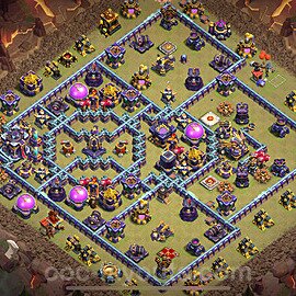 TH15 Anti 2 Stars CWL War Base Plan with Link, Copy Town Hall 15 Design 2024, #86