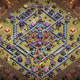 Diseño de aldea para Guerra Anti 3 Estrellas Ayuntamiento 15 Copiar, Anti Todo - COC TH15 Perfecta Distribucion 2026 + Enlace - #92