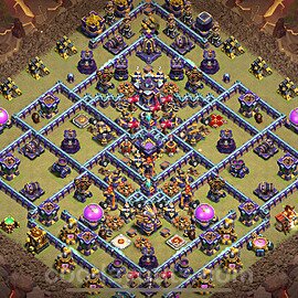 TH15 Anti 2 Stars CWL War Base Plan with Link, Legend League, Copy Town Hall 15 Design 2024, #93