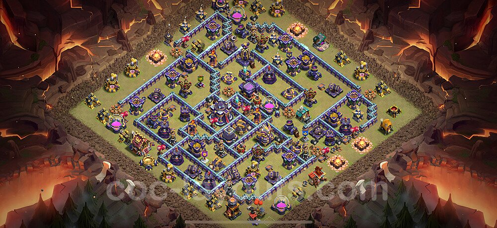 TH15 Anti 3 Stars CWL War Base Plan with Link, Copy Town Hall 15 Design 2025, #115