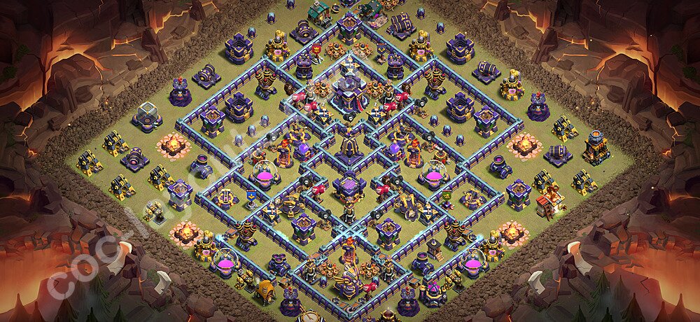 TH15 Anti 3 Stars CWL War Base Plan with Link, Anti Air / Electro Dragon, Copy Town Hall 15 Design 2026, #131