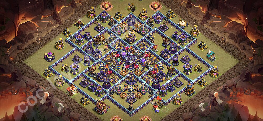 TH15 Anti 3 Stars CWL War Base Plan with Link, Copy Town Hall 15 Design 2026, #132