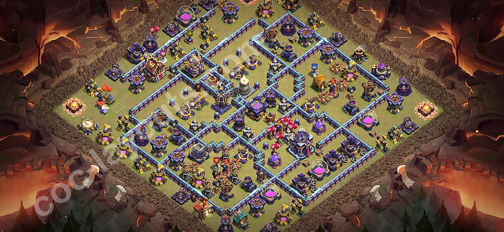 Diseño de aldea para Guerra Anti 3 Estrellas Ayuntamiento 15 Copiar - COC TH15 Perfecta Distribucion 2026 + Enlace - #139