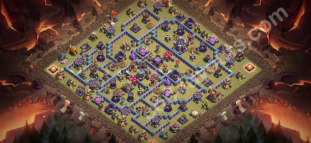 TH15 Anti 3 Stars CWL War Base Plan with Link, Anti Air / Electro Dragon, Copy Town Hall 15 Design 2026, #148