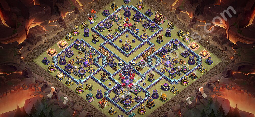 TH15 Anti 3 Stars CWL War Base Plan with Link, Hybrid, Copy Town Hall 15 Design 2026, #150