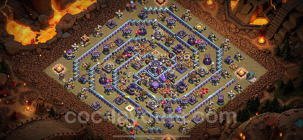 TH15 Anti 3 Stars CWL War Base Plan with Link, Hybrid, Copy Town Hall 15 Design 2023, #29