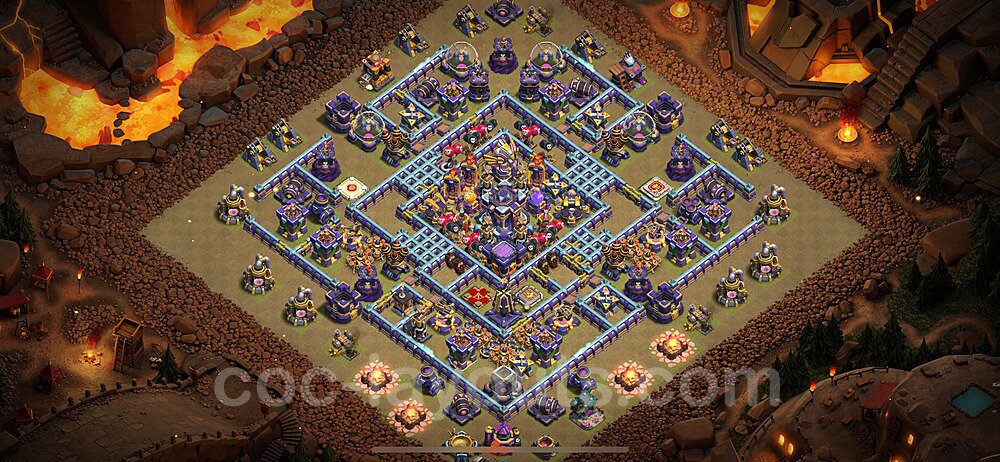 TH15 Anti 3 Stars CWL War Base Plan with Link, Hybrid, Copy Town Hall 15 Design 2023, #45