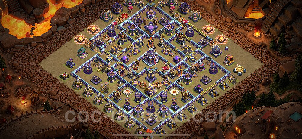TH15 Anti 2 Stars CWL War Base Plan with Link, Legend League, Copy Town Hall 15 Design 2023, #47