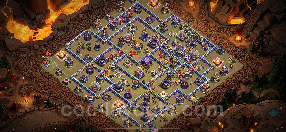 TH15 Anti 3 Stars CWL War Base Plan with Link, Anti Everything, Copy Town Hall 15 Design 2023, #73
