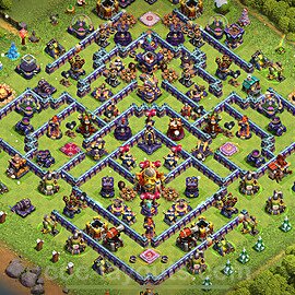 TH16 Anti 2 Stars Base Plan with Link, Legend League, Copy Town Hall 16 Base Design 2024, #1