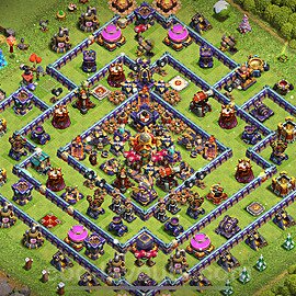 Anti Everything TH16 Base Plan with Link, Hybrid, Copy Town Hall 16 Design 2024, #13