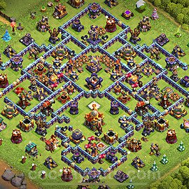 TH16 Trophy Base Plan with Link, Copy Town Hall 16 Base Design 2024, #14