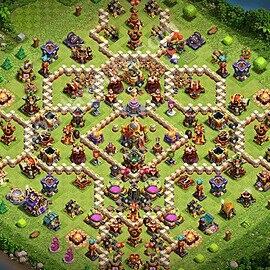 TH16 Anti 2 Stars Base Plan with Link, Anti Everything, Copy Town Hall 16 Base Design 2026, #17