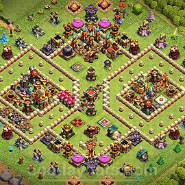 TH16 Anti 3 Stars Base Plan with Link, Anti Everything, Copy Town Hall 16 Base Design 2024, #18