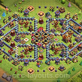 TH16 Anti 3 Stars Base Plan with Link, Copy Town Hall 16 Base Design 2024, #19