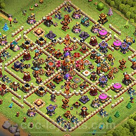 TH16 Anti 3 Stars Base Plan with Link, Hybrid, Copy Town Hall 16 Base Design 2024, #2