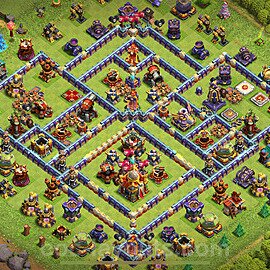 TH16 Trophy Base Plan with Link, Copy Town Hall 16 Base Design 2024, #20